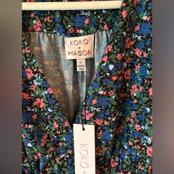 NWT Koko and Mason Floral Mini Dress - Picture 3 of 7